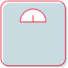 Scale icon depicting the age and weight of a patient can impact FVIII prophylaxis dosage.