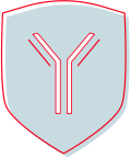 Shield icon depicting a Factor VIII inhibitor.